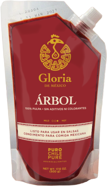 Gloria de México Árbol chile purée, 500 g pouch